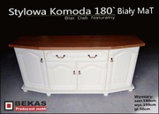 Prowansalska Komoda 180`Dębowa Biała Blat Dąb BEKAS Producent Mebli 