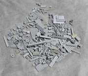 Lego Klocki Mix Szare Light Gray Old Gray (300g)