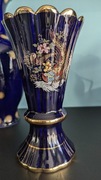 Kobaltowy wazon porcelanowy z czasu PRL 1szt