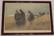 Jezus w polu pszenicy - oleodruk - Johannes Raphael Wehle