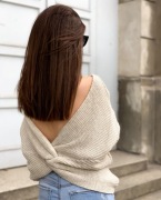 Sweter odkryte plecy ONE SIZE