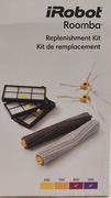 Zestaw 3 filtry, 4 szczotki gumowe i wirujące do iRobot Roomba 800/900