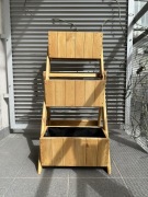 Kwietnik drewniany, doniczki na zioła