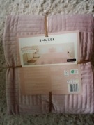 Różowa narzuta kapa dekoracyjna welurowa Smukee 220/200cm