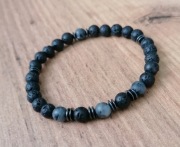 Bransoletka męska z lawy wulkanicznej 