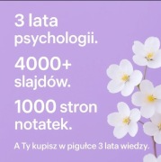 NOTATKI PSYCHOLOGIA PAKIET - 3 lata, 25 przedmiotów, 1000 stron!