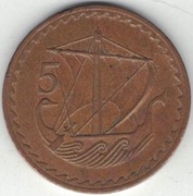 Cypr 5 milów mils 1970 26 mm nr 1
