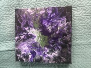 Obraz akrylowy pouring 29x29 cm 