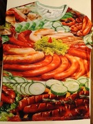 Koszulka męska, uniseks druk cyfrowy 3D NOWA motyw jedzenie rozmiar M 