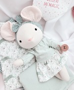 Lalka Myszka Uszyte Uszate ręcznie szyta przytulanka szmacianka handmade