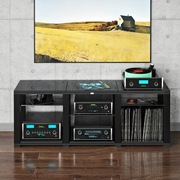 Stolik audio regał hifi na gramofon płyty winylowe FOS