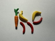 LEGO AKCESORIA BANAN, MARCHEW KIEŁBASA 