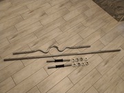 Zestaw gryfów fi 24 mm - prosty 180 cm + gięty 120 cm + 2 proste 35 cm