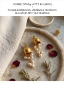 Złote kolczyki z perłami Elegancja Retro