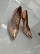 Szampańskie szpilki lustrzane buty na obcasie