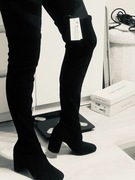 Kozaki za kolano, na obcasie