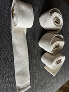 Pasek parciany beżowy