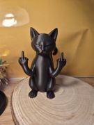 Figurka kota czarny minimalistyczna dekoracja