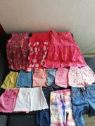 zestaw ubrań 98 104 spodenki Spódniczki sukienki 