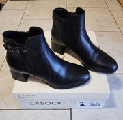 Botki Skórzane Damskie 37 LASOCKI Czarne CEO-WB-THESSA-32 (NOWE) PARAGON