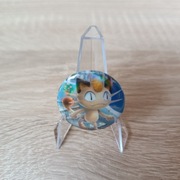 Holograficzna Przypinka HOLO handmade Pokémon Meowth 32 mm