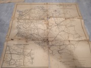 Mapa schematyczna sieci kolejowej 1951 rok