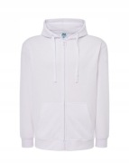 Bluza męska sportowa rozpinana JHK SWUL HOOD  240 z kapturem biała r.L