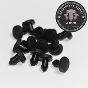 Bezpieczny klips kołowrotka. Klips ACS. Gumowy 3mm