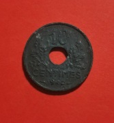 Moneta 10 centymów 1942, Francja