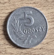 5 groszy 1968 rok. Stan jak na zdjęciach.