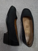 Eleganckie czarne skórzane zamszowe buty na obcasie Jaco Tur 37,5 37 - 38