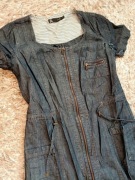 Granatowa jeansowa sukienka pret rozmiar 34