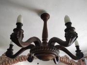 Rzeźbiony żyrandol duży, stan idealny!!!