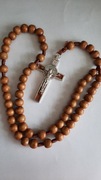 Dewocjonalia # Męski różaniec drewniany krzyżykiem