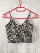 Crop top bralet panterka xs s m 34 36 38 elastyczn