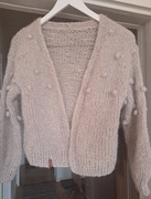 Kardigan  wzor bąbelkowy. Handmade 
