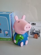 Lampka Nocna Świnka Peppa George Nowa Kartonik + Baterie Lampa