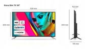Telewizor LED Kiano SlimTV 24 TRAVEL idealny do Kampera DVBT-2 -BEZ USB