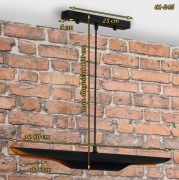 Lampa wisząca - Loftowa czarno-złota 