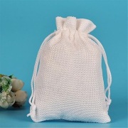 12 lnianych białych woreczków 15 x 35 cm