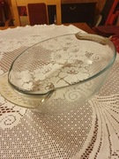 Szklane naczynie żaroodporne duże owalne 4l Pyrex do pieczenia +prezent