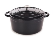 6,5L żeliwny garnek z samopodlewającą pokrywką