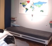 Łóżko "paleta" na kółkach 100x220cm 