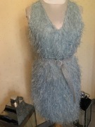 Sukienka Siste;s z piórami i pasekiem   r.S/M