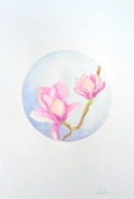 Akwarela obrazek Magnolia 
