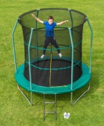 Trampolina zewnętrzna okrągła z siatką 244 cm