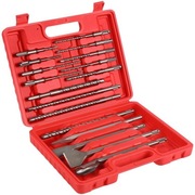 ZESTAW WIERTEŁ I DŁUT 17 ELEMENTÓW SDS+