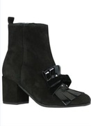 Kennel & Schmenger czarne zamszowe eleganckie botki na obcasie