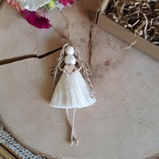 Aniołek Anioł stróż mini makrama zawieszka 