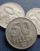 Moneta Węgry 50 fillerów 1975